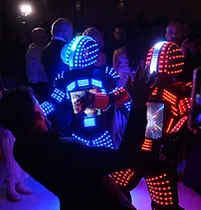 Led robots at wedding