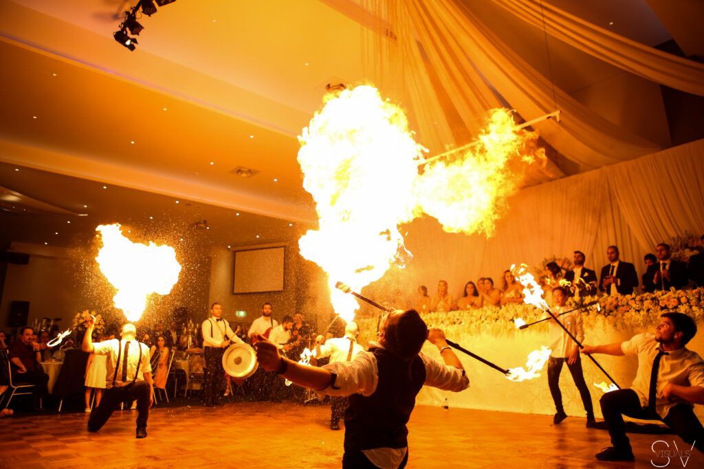 Fire show wedding